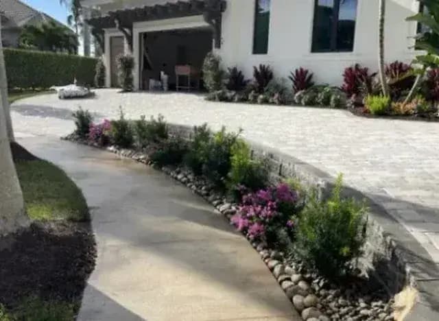 Decorative rock and stone features